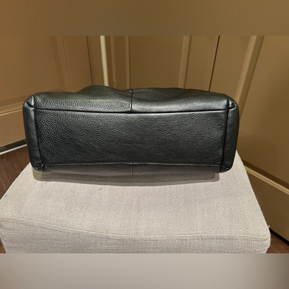 Coach Black Leather Shoulder Bag with Gold Hardware - Picture 11 of 13